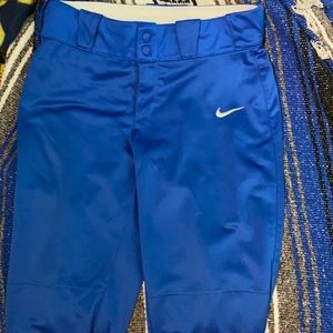 Blue Nike softball pants